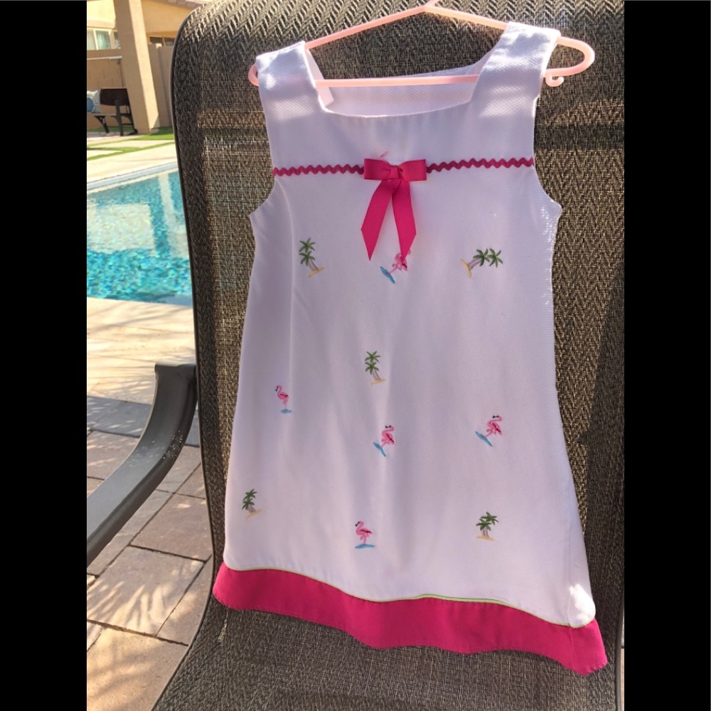 🎁 YOUNGLAND Girls White Shift Dress 6x